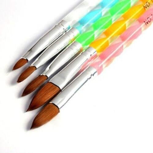 5PCS/set Nail Art Brush Tools Set Acrylic UV Gel Builder Painting Drawing Brushes Pens Brush Kit Dotting Tool