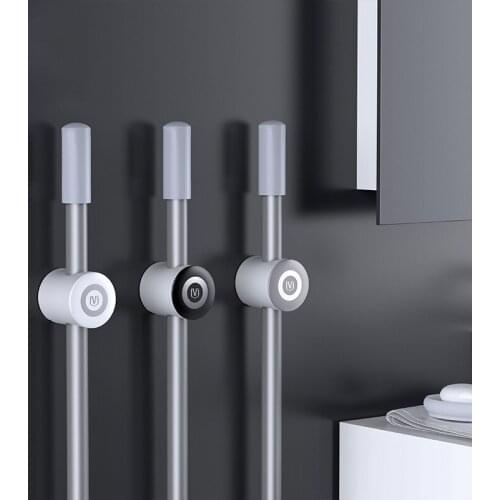 Wall-mounted Mop Holder Mop Hook Toilet Brush Storage For Bathroom Kitchen Bathroom Organizer Household Accessories Storage Rack