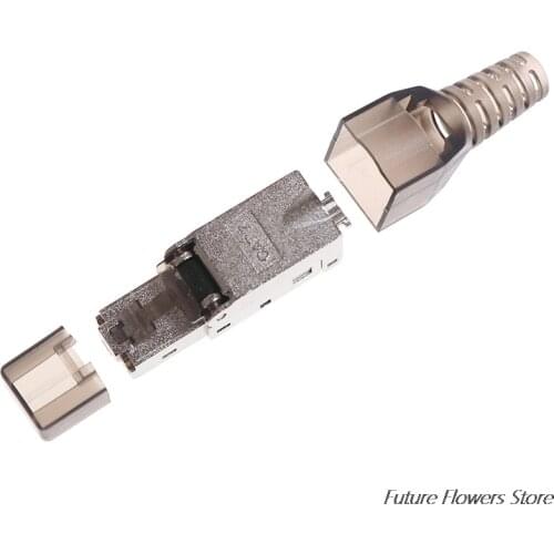 New Tool-Free Shielded RJ45 Cat 7 Termination Plug Cat7 Plug Cat7 Connector