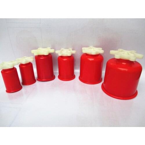 Genuine hand twist magnetic massage cup thicken hand screw vacuum cupping set 6 pcs red cans