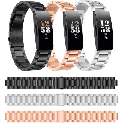 For Fitbit Inspire/Inspire Hr Strap Replacement Wrist Strap Band Stainless Steel Watchband for Fitbit Inspire Smart Watch