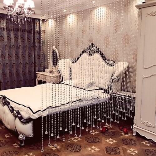 Luxury Crystal Curtain Flash Line Shiny Beads String Door Curtain Window Room Divider Home Decoration cortinas