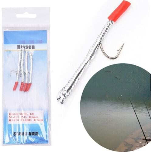 Sabiki Soft Fishing Hooks Rigs Bait Jigs Fish Head String Hook Soft Bait Artificial Lure Worn Fake Lure Hook
