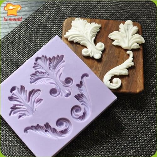 Retro Symmetrical Totem European Retro Pattern Fondant Silicone Molds Cake Decorating Mould Baking Tools