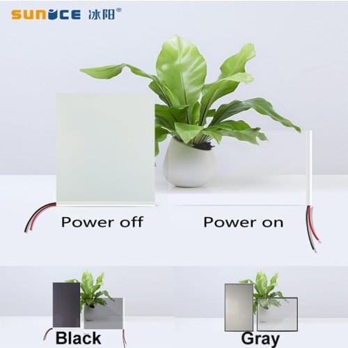 SUNICE Switchable Electric White/Black/ Gray opaque Adhesive PDLC smart Film Window Door Test Samples for rear projection screen
