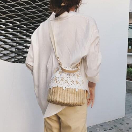 Straw Shoulder Bag Straw Clutch Straw Crossbody Bag, Casual Beach Straw Handmade Bag for Women Envelope Purse Wallet