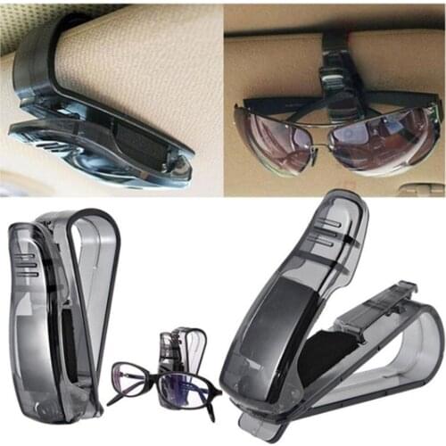 Car Glasses Holder Multi Function Universal Car Visor Sunglasses Holder Clip Ticket Card Clip Eyeglasses Mount Holding Fasten
