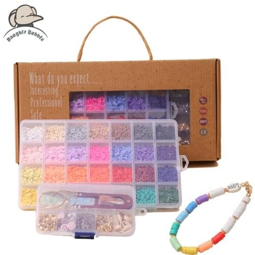 1Set DIY Pottery Beads Toy Box For Children Gift Bohemian Beads Bracelets Handmade Seed Beads Jewelry Making Set Colorful Beads