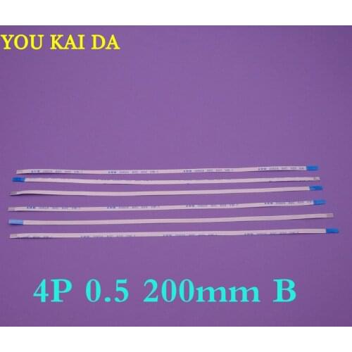 10pcs/lot New FFC FPC flat flexible cable 0.5mm pitch 4 pin Reverse Length 200mm Width 2.5mm Ribbon Flex Cable 4pin 4P