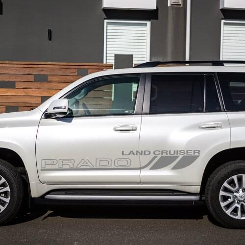 2pcs Car Side Door Stickers SUV Vinyl Film Auto Stylish Decals Car Styling Tuning Car Accessories For Toyota Land Cruiser Prado