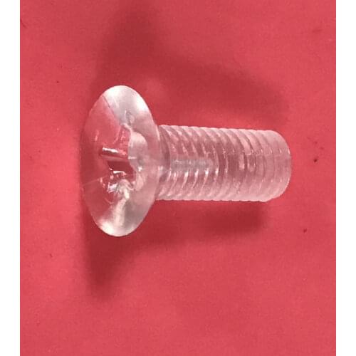 20pcs M4 PC transparent screw phillips cross flat head screws plastic bolt insulated bolts Polycarbonate bolt 6-25mm length