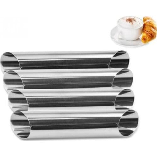 304 Stainless Steel Pastry Baki Cannoli Forms Food Grade Cream Horn Mould Cake Horn Mold Cannoli Tubes shells Pastry Baking Mold
