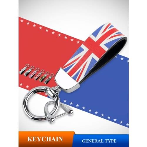 Stainless Metal Keyring Keychain British Style Horseshoe Key Chain Man Women For BMW MINI Cooper Clubman Coutryman Accessories