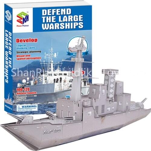Childrens educational diy model toys rompecabezas 3d paper warship puzzle
