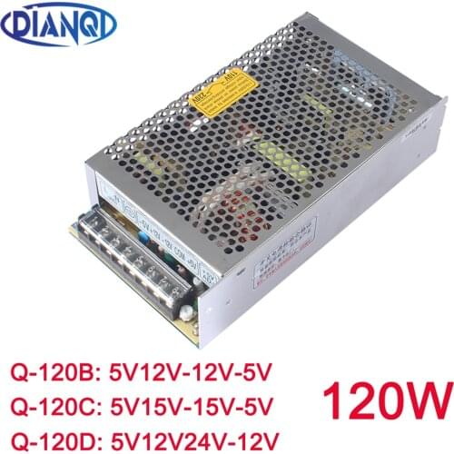 DIANQI quad output power supply 120W 5V 12V 24V -12V suply Q-120D ac dc converter good quality