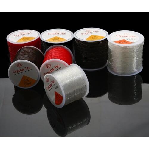 100m/roll Round Crystal 0.4 0.5 0.6 0.7 0.8 1.0 1.2mm Elastic Beading Stretch Cords Thread Line DIY For Jewelry Making Supplies