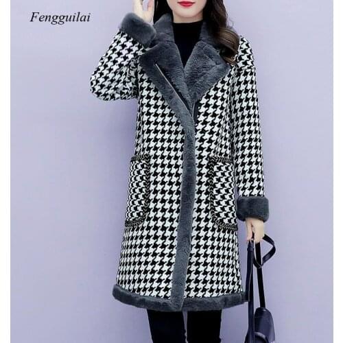 Fengguilai Women's Plaid Coats