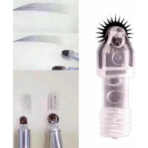 100pcs Eyebrow Tattoo Needles Roller Microblading Needles Easy Color Permanent Makeup Fog Shading Needles Eyebrow Tattoo Tools