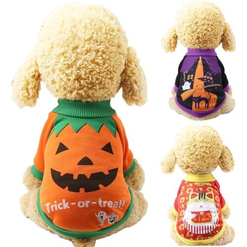 Halloween Pet Pumpkin Costume For Dogs Cats Christmas Dog Clothes For Small Dogs Bulldog Pug Yorkie Clothing Puppy Coats Jackets