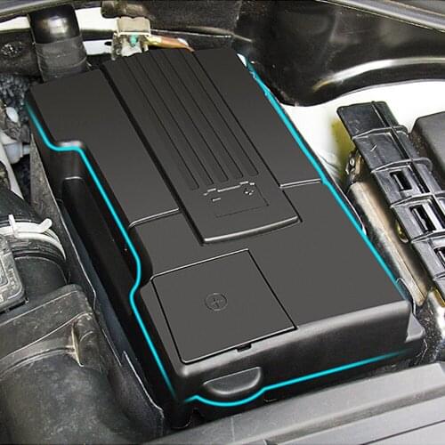 For Volkswagen VW Tiguan MK2 2017-2021 Car Engine Battery Protection Cap Dustproof Cover Positive Negative Anode Rustproof Shell