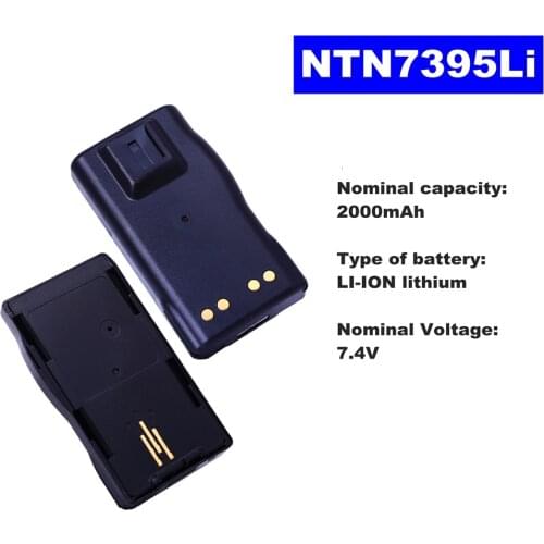7.4V 2000mAh LI-ION Radio Battery NTN7395Li For Motorola Walkie Talkie VISAR Two Way Radio