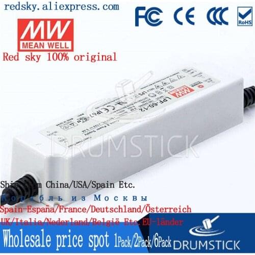 Friendly MEAN WELL 12Pack LPF-60-12 12V 5A meanwell LPF-60 12V 60W Single Output LED Switching Power Supply