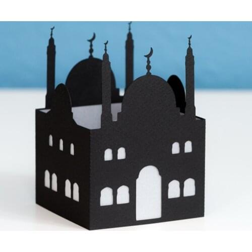 Metal Cutting Dies 3D Castle House Scrapbooking Photo Album Decorative Embossing PaperCard Crafts Die 2021