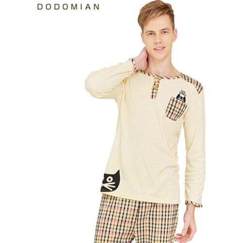 Men Cotton Cute Pajamas Animal Print Men Home Clothes O-neck Elastic Waist Sleepwear Summer Casual Boys High Quality Tracksuit