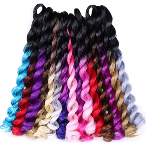 Natifah Hair Synthetic Deep Wave Crochet Hair Extensions 20 Inch 100g High Temperature Fiber Twist Bulk Red Color Braiding Hair