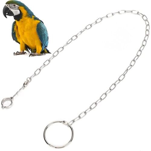 Stainless Steel Split Foot Chain For Large Parrot Pet Training Foot Chain Anklet Ring Birds Parrots Parrot Toys Bird Accessories