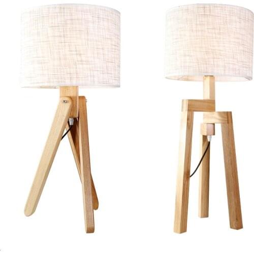 Nordic Bedroom Bedside Creative Warm Simple Modern Wooden Desk Table Lamp deco maison