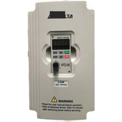 New VFD022M21A VFD-M Inverter AC Motor Drive 1 Phase 220V 2.2Kw 3HP 10A 400HZ