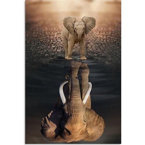 Full Diamond Painting Animal Phantom Embroidery Cross Stitch Elephant Mosaic Home Decoration Wall Decor Handmade Diy Gift