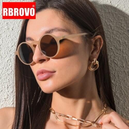 RBROVO 2021 Round Vintage Glasses Women Retro Luxury Eyeglasses Women/Men Brand Designer Sunglasses Women Gafas De Sol Hombre