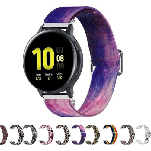 20mm 22mm Band For Samsung Galaxy Watch Active 2 3 Gear S2 Nylon Elastic Printing Watchband Strap For Amazfit BIP GTS 2 Bracelet