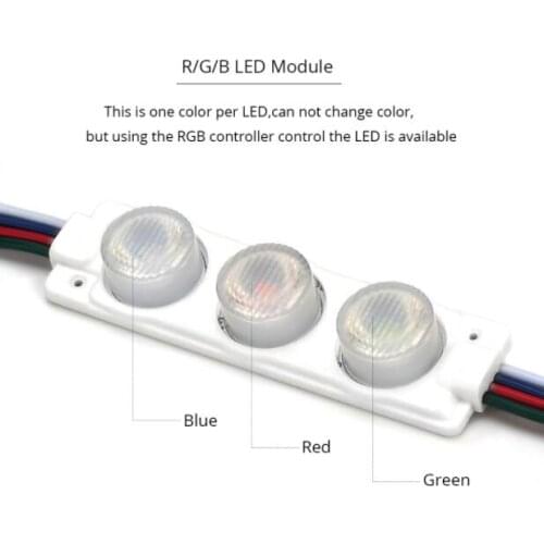 RGB LED Module Light 3LEDS/pcs Waterproof Great for DIY Project Led Strip SMD3030 Injection Module Sign Advertising
