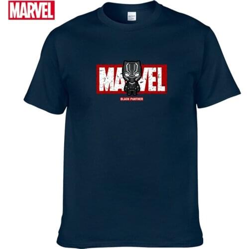 Marvel The Avengers Black Panther T-shirt Comfortable Breathable 100% cotton Fashion clothes for teens Summer t-shirts man #130