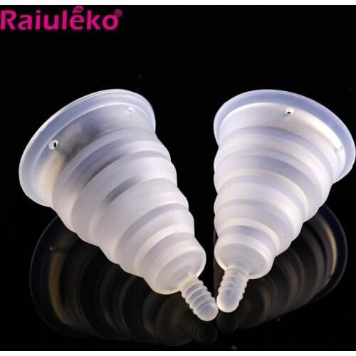 S/L Size Silicone Menstrual Cup Reusable Medical Grade Soft Vaginal Women Period Cup Feminine Hygiene Health Care Supplies