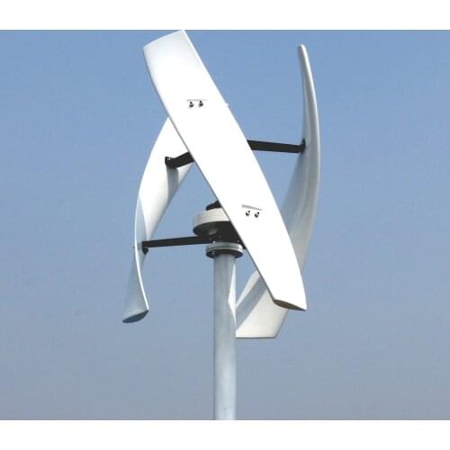 600W 12V 24V Spiral Wind Turbine Generator Red/White VAWT Vertical Axis Residential energy with MPPT/PWM Charger Controller