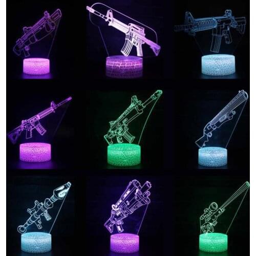 Skins New 3D LED Lamp 7 Colors Touch Switch Table Desk Light Lava Lamp Acrylic Illusion Room Lighting Game Gifts Drop Shipping