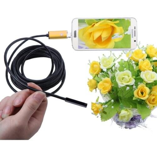 5m Cable 5.5mm 6 Lens IP67 Waterproof The Newest 2in1 Endoscope Handheld Inspection Borescope for Android Phone PC Tablet