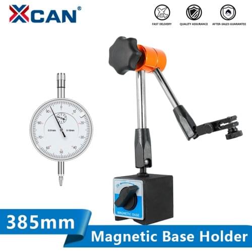 XCAN Dial Gauge Magnetic Base Holder 0-10mm Dial Indicator Accuracy 0.01mm Stand Table Scale Indicators Measure Tools