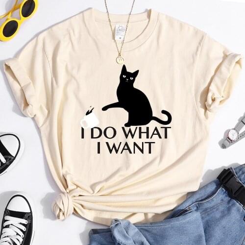I Do What I Want Simplicity Printing Womens T Shirt Spring Summer Tshirts Short Sleeve Top Fashion Breathable Women T-shirt