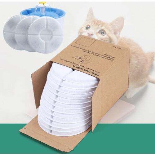 Replaced Activated Carbon Filter For Cat Water Drinking Fountain Replacement Filters Pet Dog Round Fountain Dispenser