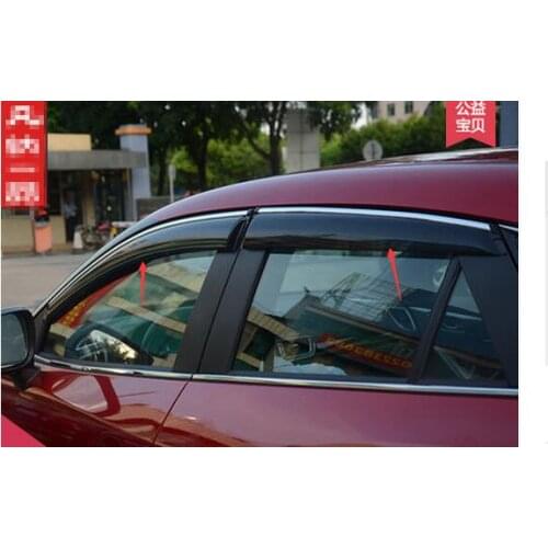 Car Door Window Rain Sun Guards Visor Vent Trims For Mazda CX-5 2012 2013 2013 2014 2015