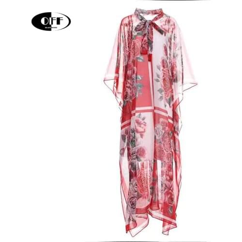 Designer runway maxi dresses loose femme robe summer bow elegant vintage beach chic fashion party evening women long dress mujer