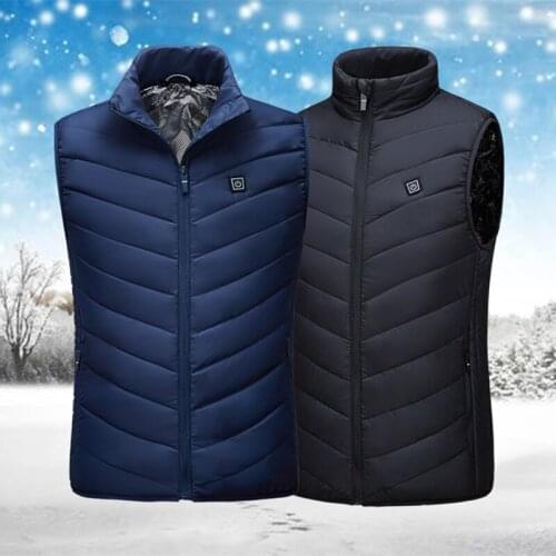 2019 New Technology Electric Heated Vest Heating Waistcoat Thermal Warm Clothing Feather Hot Sale Winter Heated Jacket Men/Women