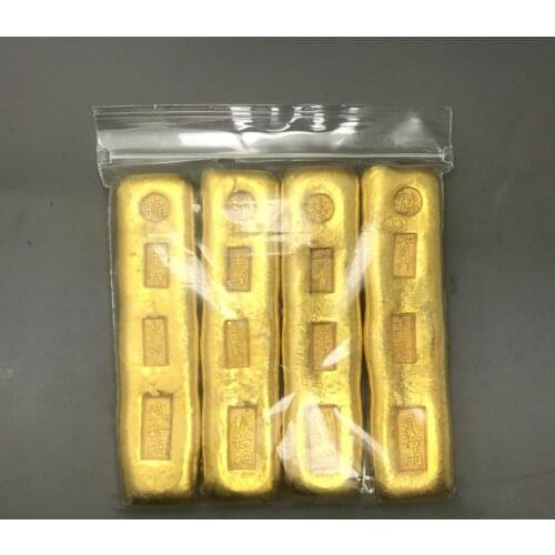 1PC Chinese Exquisite Antique Coins Gold Ingot Souvenir Home Decoration Gifts 23# (Randomly Ship One Of Four)