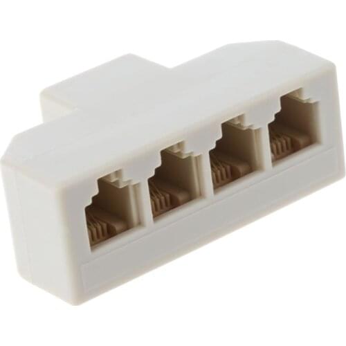 1PC RJ11 Splitter 4 Way Adapter 1 M to 4 F RJ-11 6P4C Phone Jack Splitter