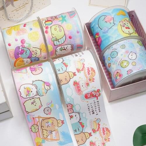 3 inch 75mm 38mm 25mm Characters Printed Grosgrain Ribbon 54669